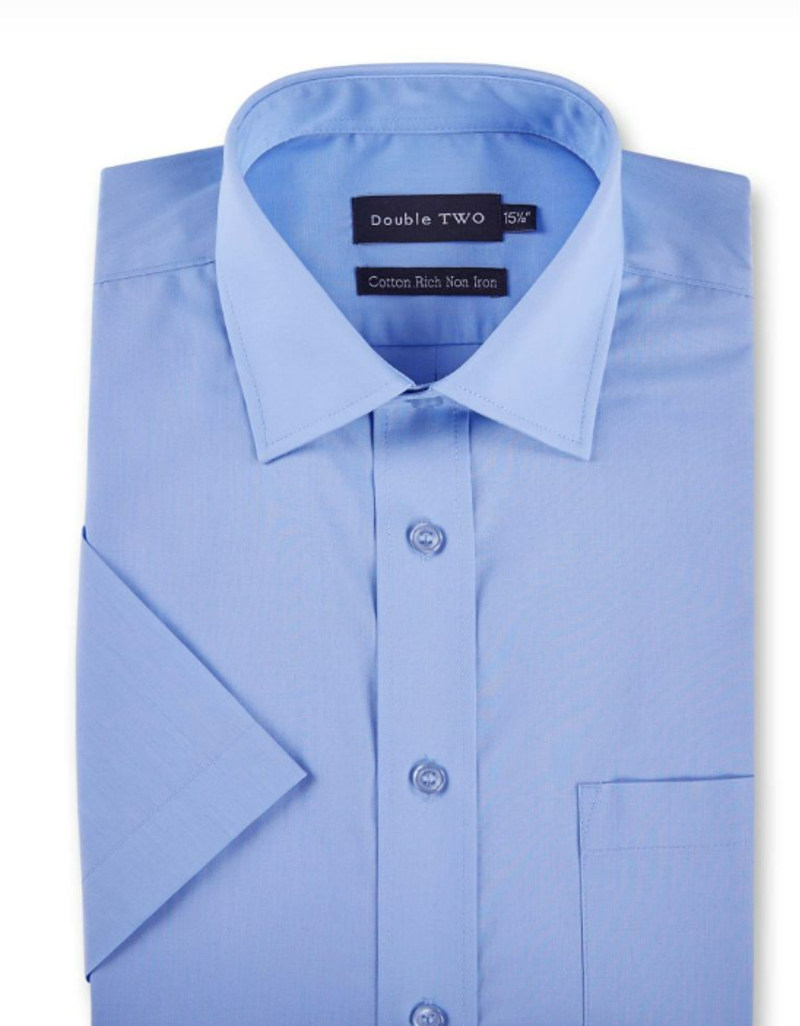 D2 King Size Half Sleeve Shirt Fresh Blue SHX4500AE -3